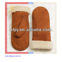 Lady's fashion warm leather mittens glove